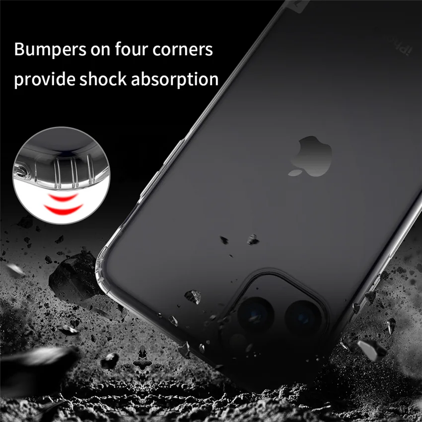 Для iPhone 11 чехол NILLKIN природа ультра тонкий пластиковый чехол для iPhone 11 встроенные Чехлы мягкие из кожи TPU чехол для iPhone 11 6,1''