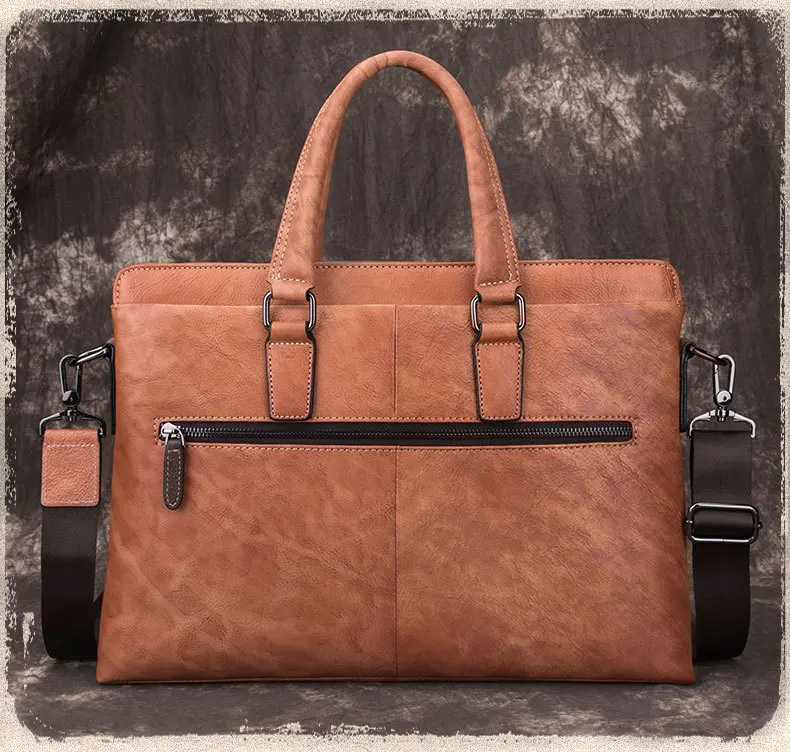 Royal Bagger Laptop Briefcase Handbag For Men Genuine Cow Leather Business Travel High Capacity Cool Big Handbag Casual