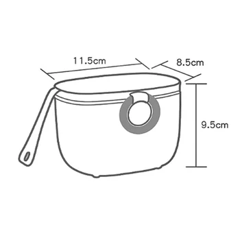 

Portable Baby Milk Powder Dispenser Storage Container Bottle Box with Spoon for Home Outdoor Everyday Use 4.5x3.4x3.7inch