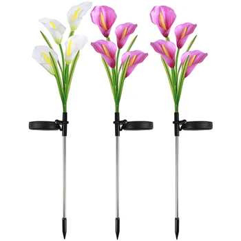 

Solar Flower Lights Outdoor,Multi-Color Changing Landscape Lights,Garden Lights Calla Lily Flowers for Garden,Backyard