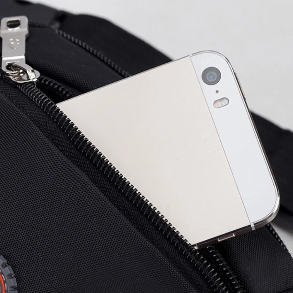 Belly Bag for Women and Men Belt Bag Black Waist Pack Outdoor Phone Bag #4R20 (8)