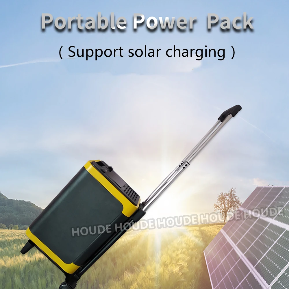 US $1.708.50 2000W Powerful Large Battery Capacity Solar Power Station Protable Power Bank Tie Rod Type AC110V 220V USB5V2A For Home Picnic