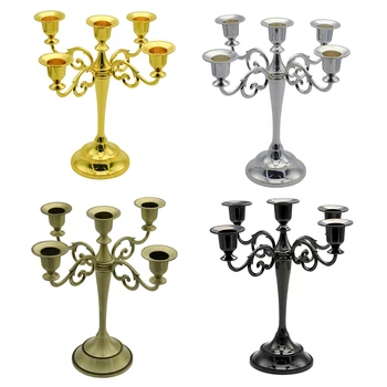 

5-Candle Metal Candelabra Tall Candle Holder Wedding Event Candelabra Candle Stand