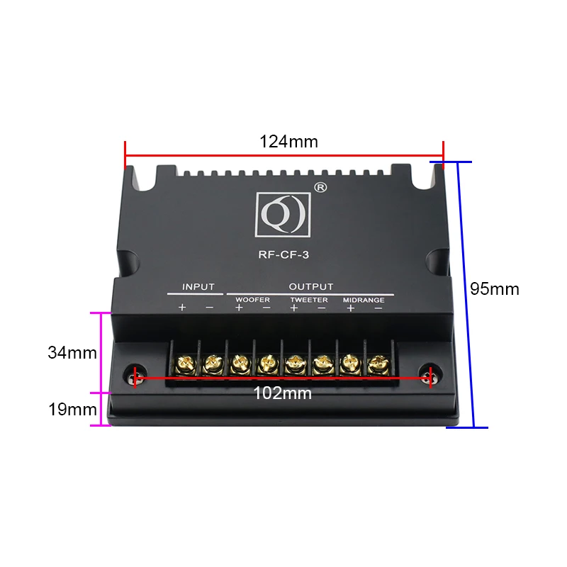 3 vias, divisor de frequência, 500hz e 3.5khz, 2 peças