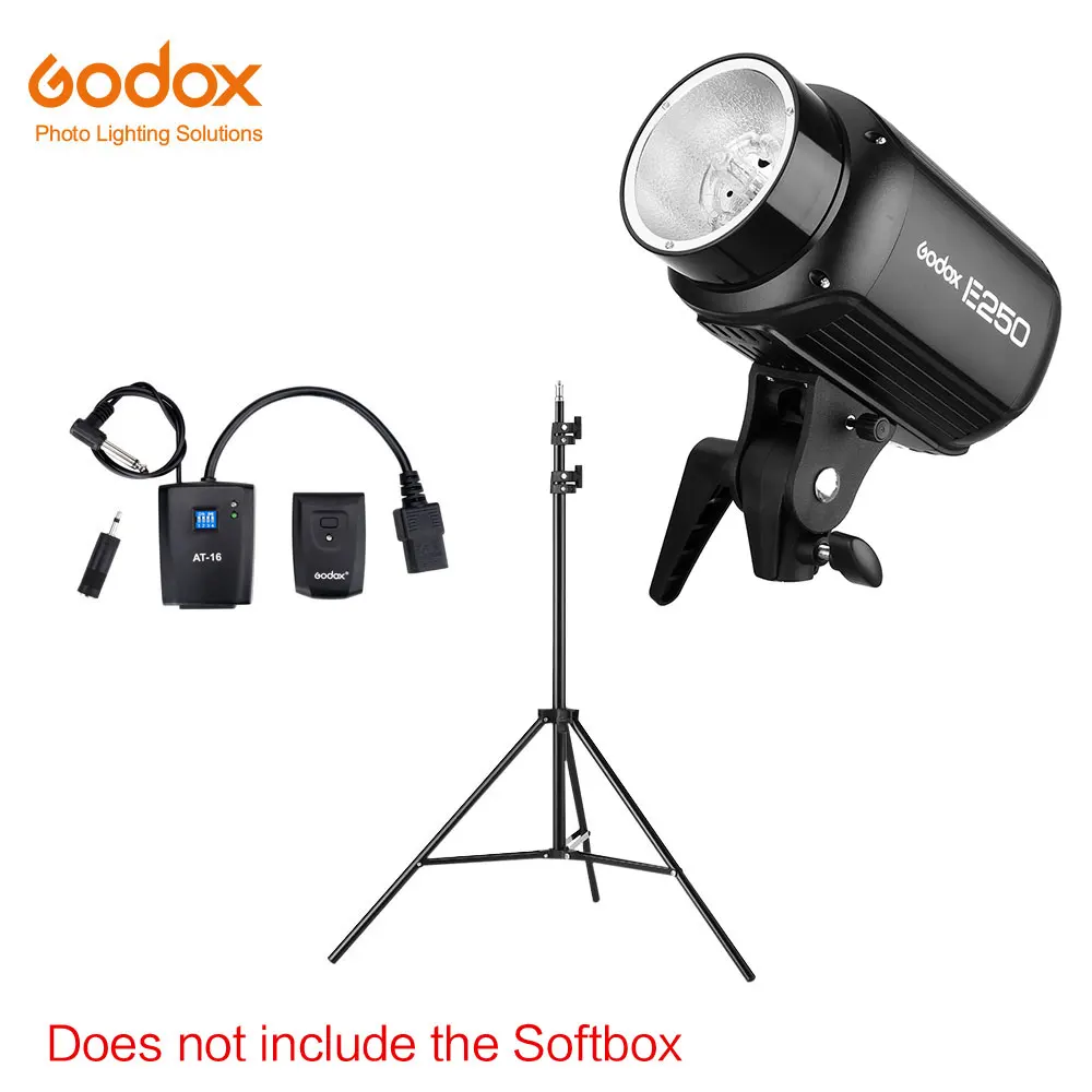 Godox E250 250Ws Фотостудия вспышка стробоскоп свет+ 50x70 см софтбокс+ 180 см осветительная стойка+ AT-16 ТРИГГЕРНАЯ вспышка - Цвет: Kit 5