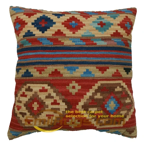 cushion cover 60*60 Kilim Square Cover Wool Handmade Square Fleece Living Room