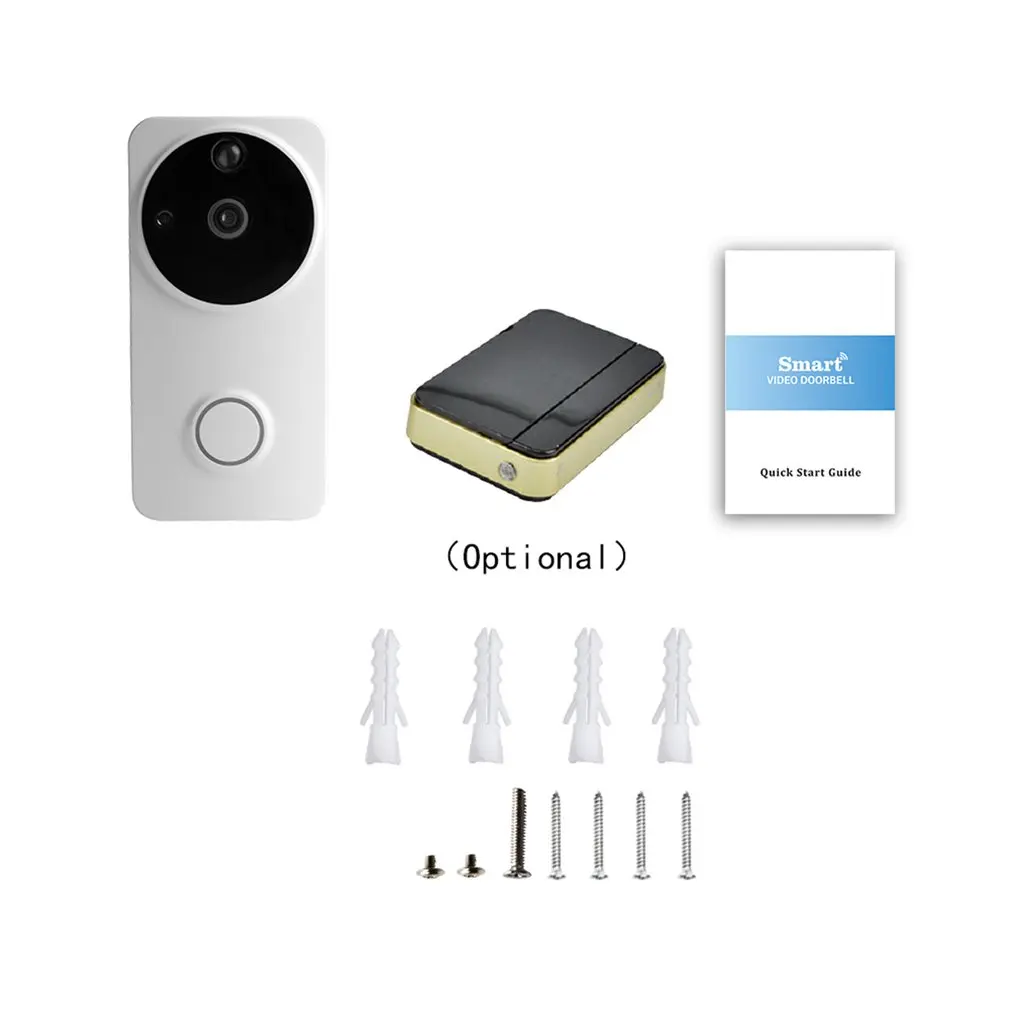 

WF04 Smart Video Doorbell Wi-Fi Infrared Night Vision Wireless Voice Connection Doorbell Home Electronic Cat Eye