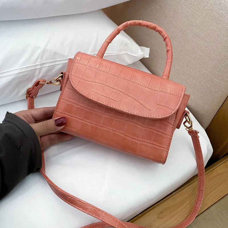 

Crocodile Pattern Crossbody Bags For Women 2020 Small Handbag Small Bag PU Leather Hand Bag Ladies Designer Evening Bags
