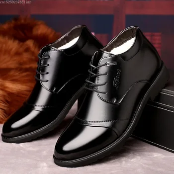 

New Handmade Men Leather Winter Boots High Quality Warm Snow Men Boots Ankle Boots For Men Business Dress Shoes Men rtg5
