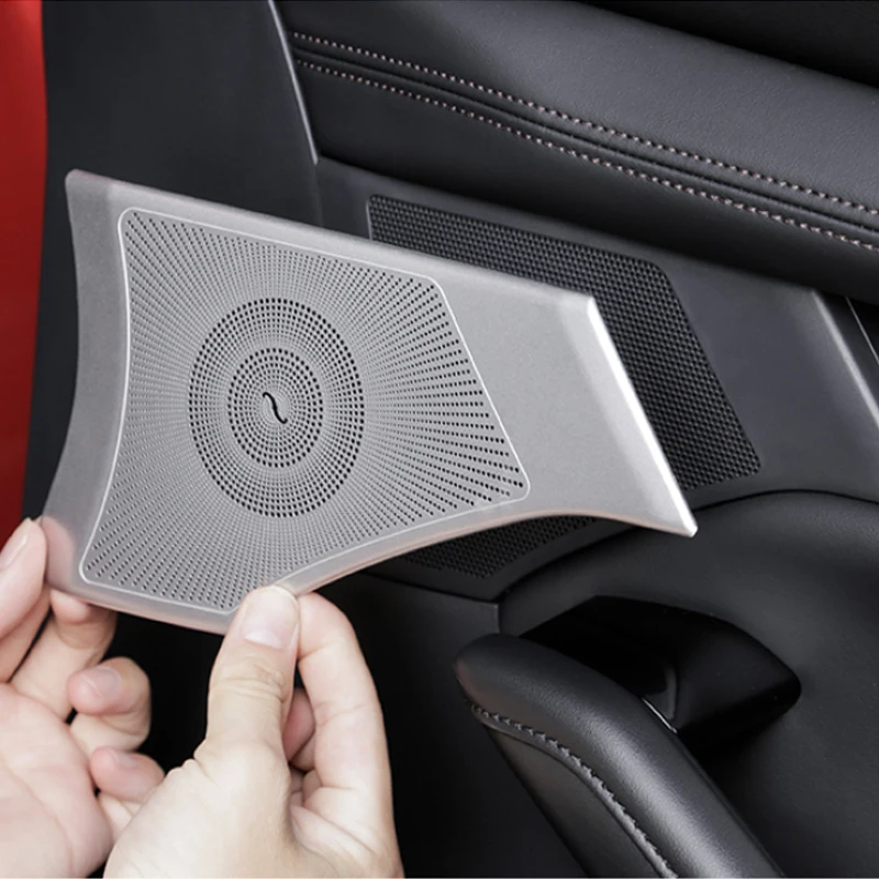 Автомобильный Стайлинг для Mazda 3 BP-Н. В., Автомобильный Дверной рожок, рамка, крышка, внутреннее литье, блестящая дверная рамка динамика, авто аксессуары