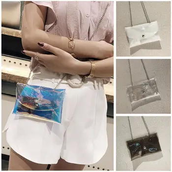

2019 Crossbody Bags For Women Transparent Bags Fashion Female Chain Shoulder Bag Pack Jelly Handbag Tote Ladies Messenger Bag