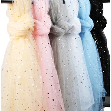 1 метр звезды марлевые ткани материал Звездная вуаль фото розовый фон ткань кружева блестками марлевые сетчатые ткани