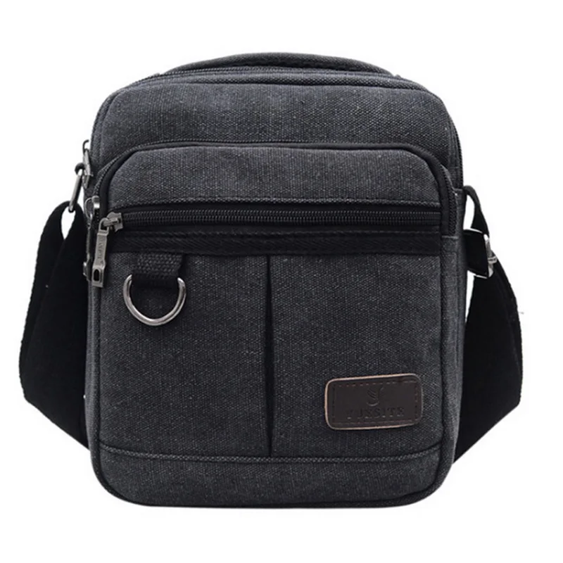 Black Large Heflashor однотонные мужские маленькие сумки через плечо для мужчин, дорожные мужские сумки через плечо, холщовые мужские сумки-мессенджеры, большая ВМЕСТИТЕЛЬНОСТЬ - Цвет: Black Large