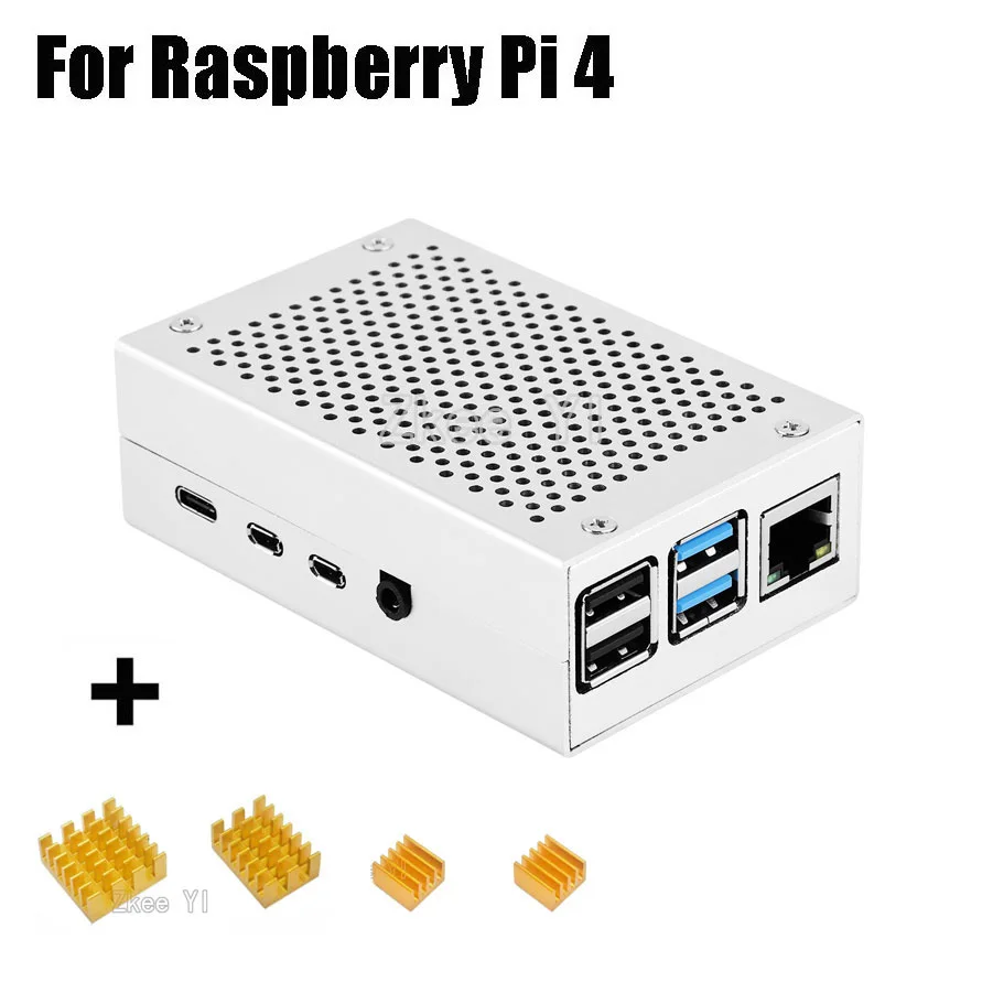 Новейший алюминиевый чехол с радиатором для Raspberry Pi 4 Model B|Аксессуары