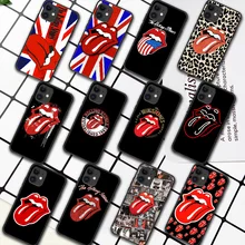 Rolling Stones Rock Band Phone Case For iPhone 5 5S SE 2020 6 6S 7 8 Plus 11 12 Mini X XS XR Pro Max black Bumper Fashion Back