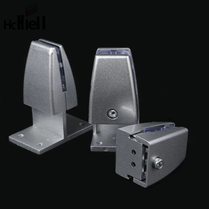 Silver Aluminum Alloy Clips Adjustable Office Screen Clapboard Glass Shelf Clamp Bracket Holder