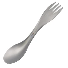 Титановый материал, портативная ложка для пикника, походная посуда, вилка из титанового сплава, сверхлегкие Запчасти для кухонного комбайна