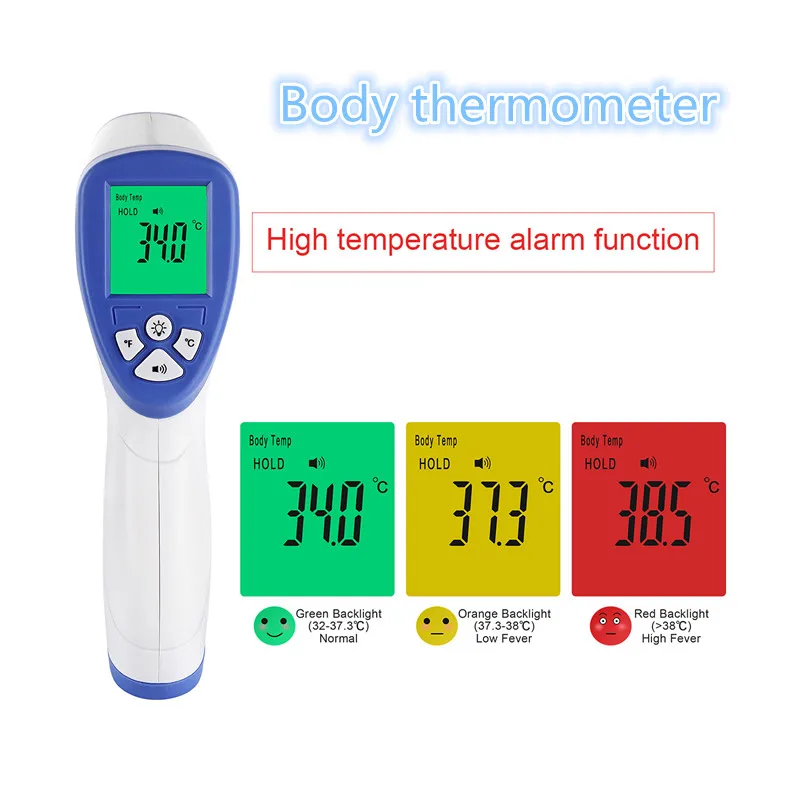 

In large stock Digital Thermometer Infrared Baby Adult Forehead Non-Contact Infrared Thermometer With Lcd Backlight