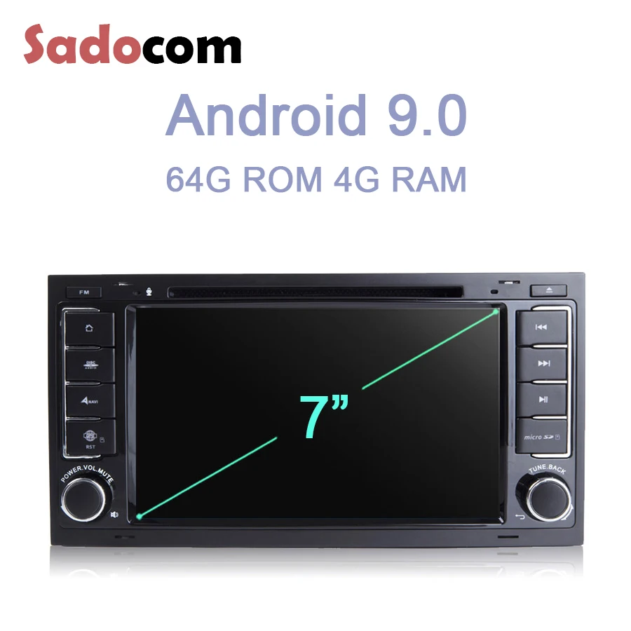 Android 10 0 Octa Core 4G + 64G Автомобильный DVD плеер GPS навигация автомобильный