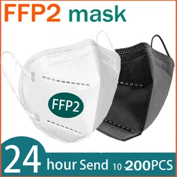 Enhanced Product Title: Premium KN95 FFP2 Face Mask - High Filtration Respiratory Protection Against Flu (Khaki- 50 piece)