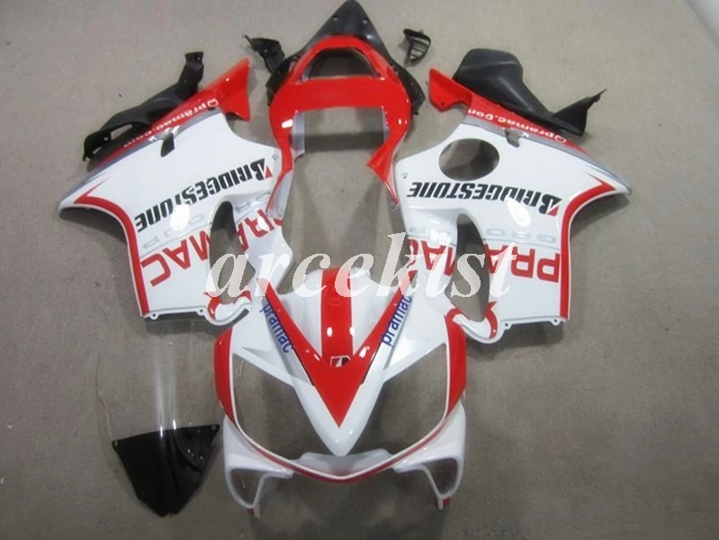 Литьевая Форма ABS Обтекатели комплект Подходит для HONDA CBR 600 F4i FS 01 02 03 CBR600 2001 2002 2003 тела набор Белый - Цвет: red