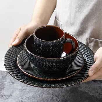 

Tableware Ceramic Dinner Plate Set Dish 8/10 Inch Porcelain Cute Dessert Plate Dinnerware Western-style Salad Bowl Steak Plate