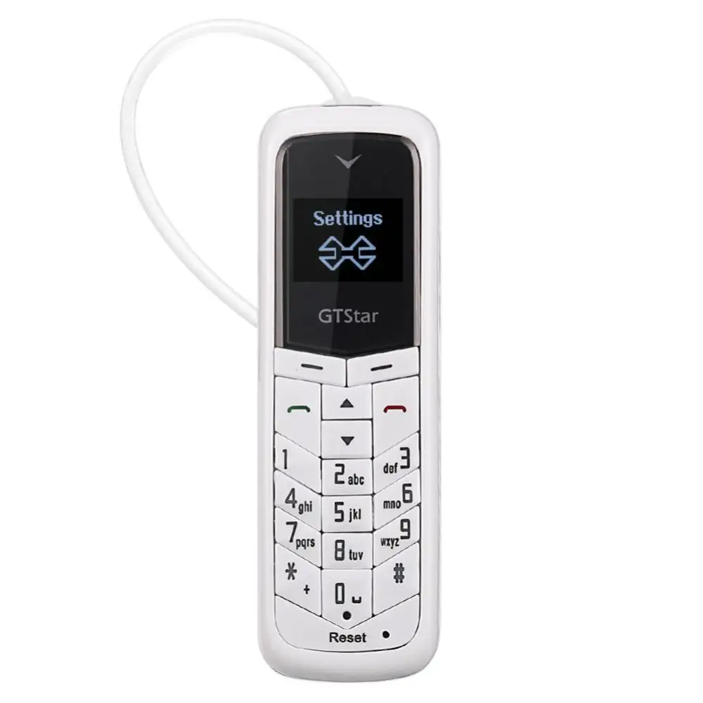 EDAL BM50 Bluetooth наушники карманный телефон зарядка мини Bluetooth гарнитура Dialer стерео наушники Поддержка SIM карты циферблат вызов S2 - Цвет: Белый