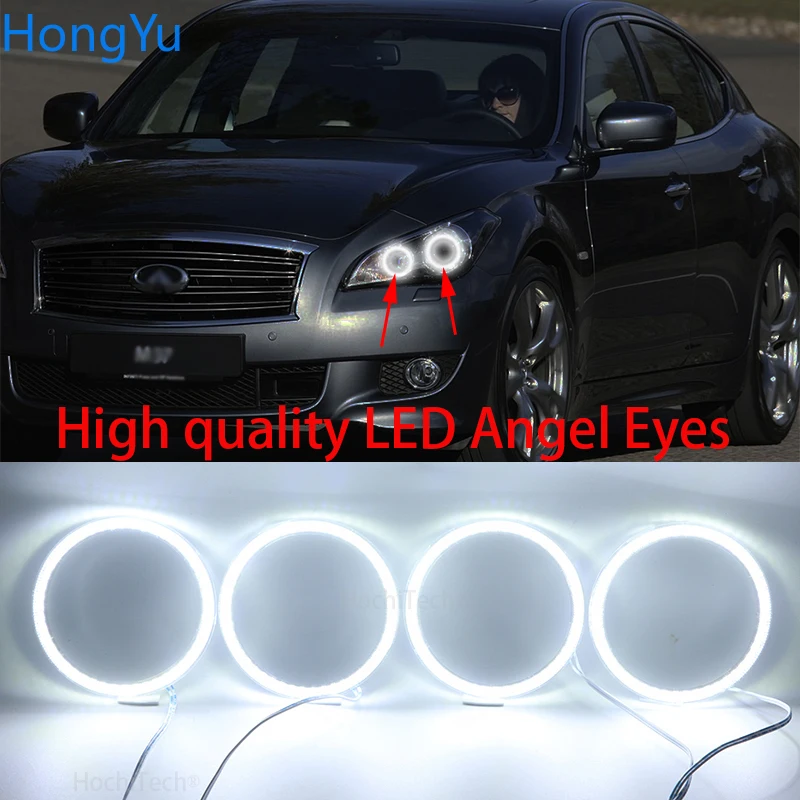 Для Infiniti M(Y51) M25L M35hL M35 M37 M56 Q70 супер яркий белый цвет 3528 SMD комплект светодиодов «глаза ангела» дневной ходовой светильник DRL