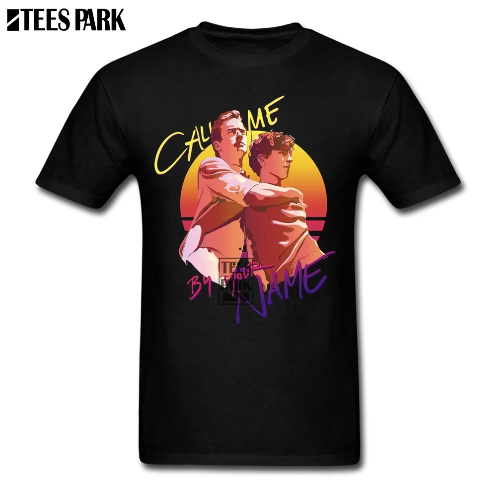 Футболка мужская с принтом звоните мне по вашему имени Ретро футболка закатом и