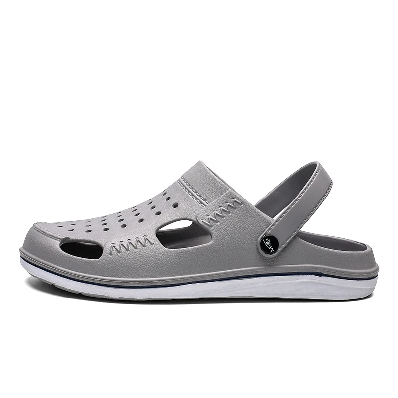 Summer Beach Sandals Men Outdoor Rubber Clogs Garden Shoes Zuecos Hombre Sandalias Paya Cholas Klompen Breathable Big Size 47 48