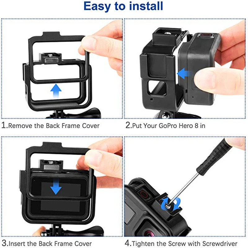 Для GoPro Hero 8 корпус из алюминиевого сплава защитный чехол для аксессуары