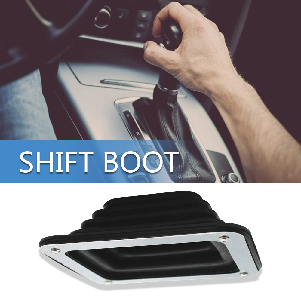 

Rubber Shifter Boot Installa Remove Convenient Simple with Chrome Plate 5 5/8in x 6 3/4in Manual Automatic 350