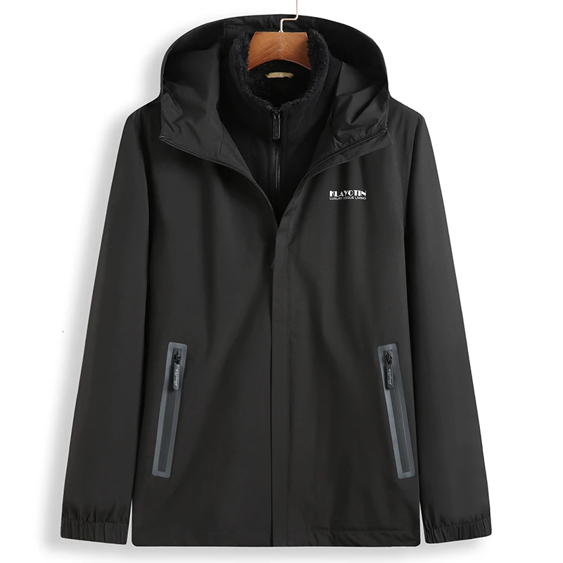 

Plus 8XL 6XL Winter Jacket Men 2 in 1 Parka Thermal Coats Outwear Thick Warm Patchwork Fleece Hooded Jacket Windproof Overcoat