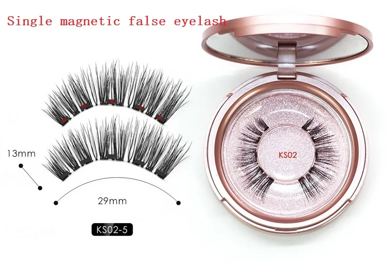 KS02 eyelash Магнитные ресницы, магнитные жидкие подводки для глаз и магнитные накладные ресницы и пинцет, набор магнитных подводок для глаз и длинных накладных ресниц - Цвет: KS02 eyelash