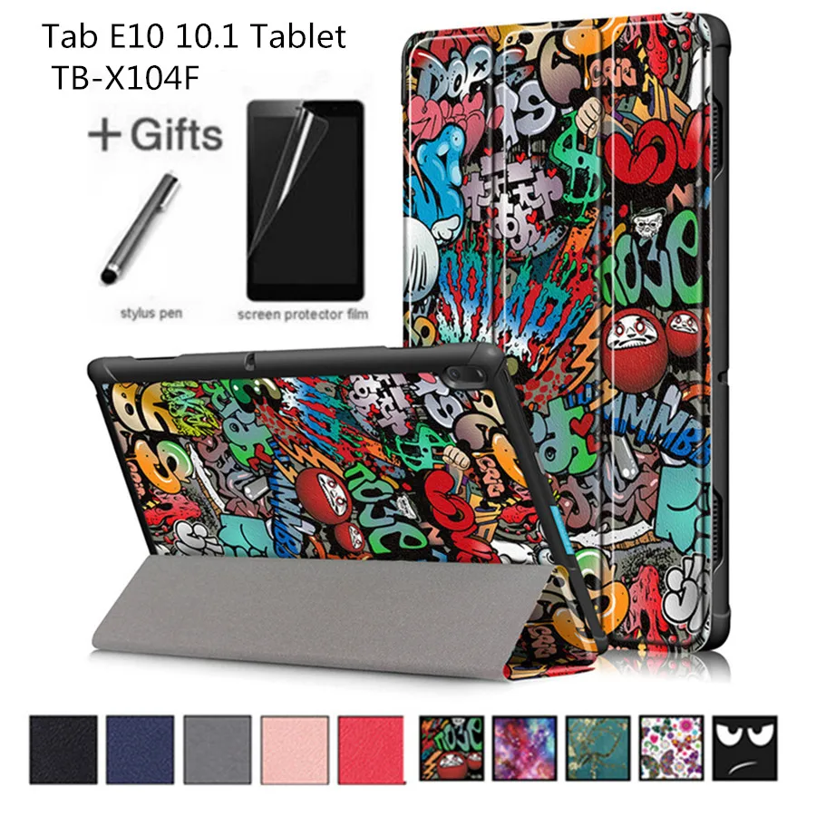 Чехол для Lenovo Tab E10 10 1 умная Обложка искусственная кожа тонкий магнитный складной