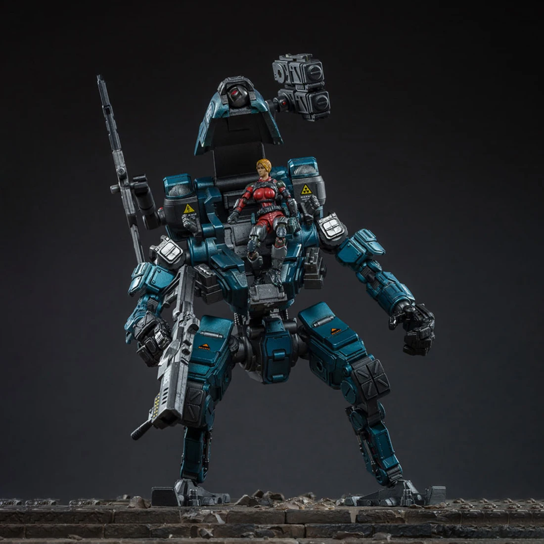 1:24 DIY съемная модель Mecha Солдат модель Строительная игрушка с высокой степенью снижения-Марс цианин