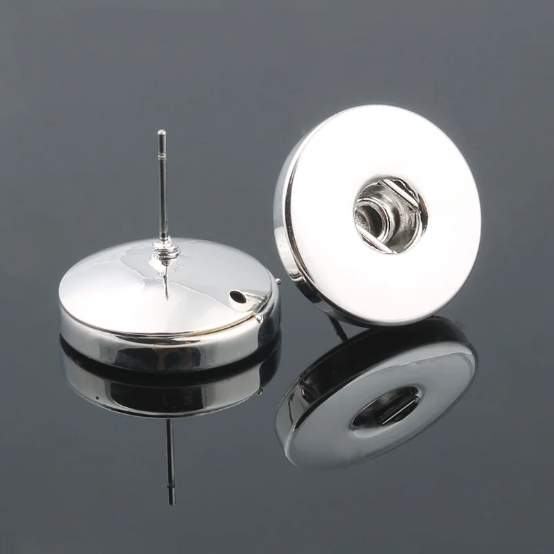 Женские серьги гвоздики со сменными кнопками 18 мм|snap stud earrings|fashion earringsstud earrings |