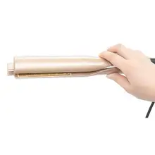 Высокое качество tymes железо позолоченные титановые пластины выпрямитель для волос 110 В до 240 В США/Великобритании/ЕС вилка