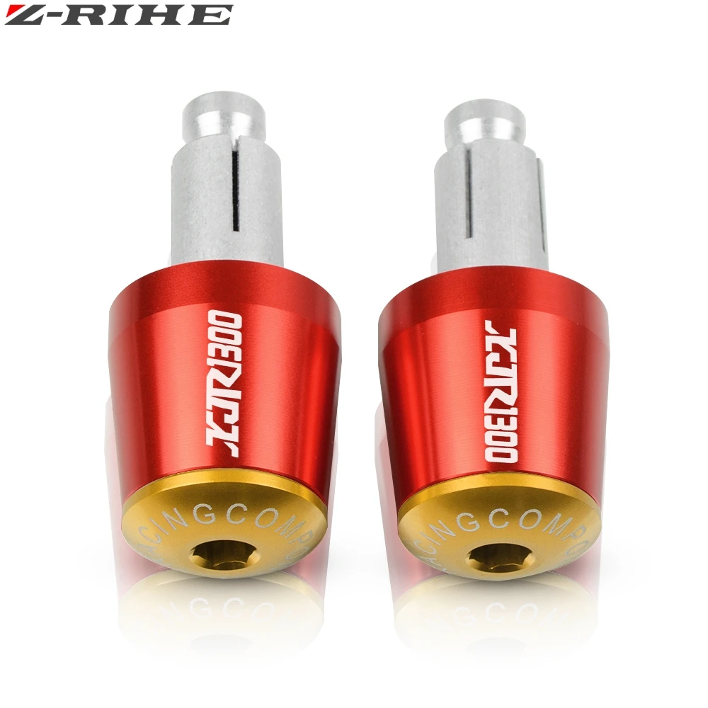 Red Gold Руль для мотоциклов противовес штекер ползунка наконечники велосипедного руля ручки подходит для Yamaha XJR1300 XJR 1300 1995- 2013 2012 2011 - Цвет: Red Gold