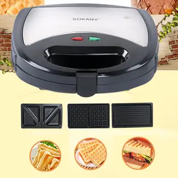 

EU Plug Electric Eggs Sandwich Waffle Maker Bread Toaster Breakfast Grilling Pan