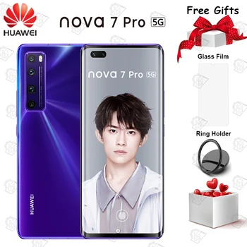 

New Huawei Nova 7 Pro 5G Moible Phone 6.57" OLED Screen 8G RAM 128G ROM Kirin 985 SOC 4000mAh 64.0MP Main Camera NFC Smartphone