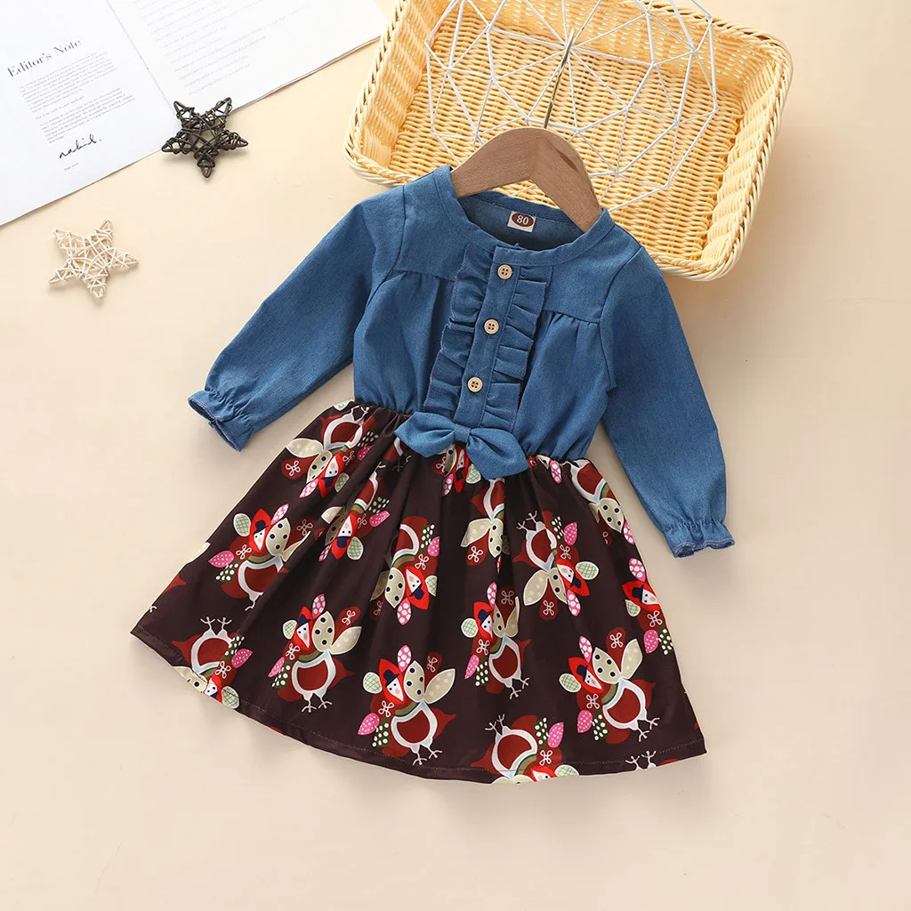 Clothing Sets Baby Girls Thanksgiving Costume Anime Turkey Print Dress  Princess Outfits Kids Autumn Clothes Long Sleeve Blue 1 4Years From  Breadfruiter, $12.23 | Dhgate.com