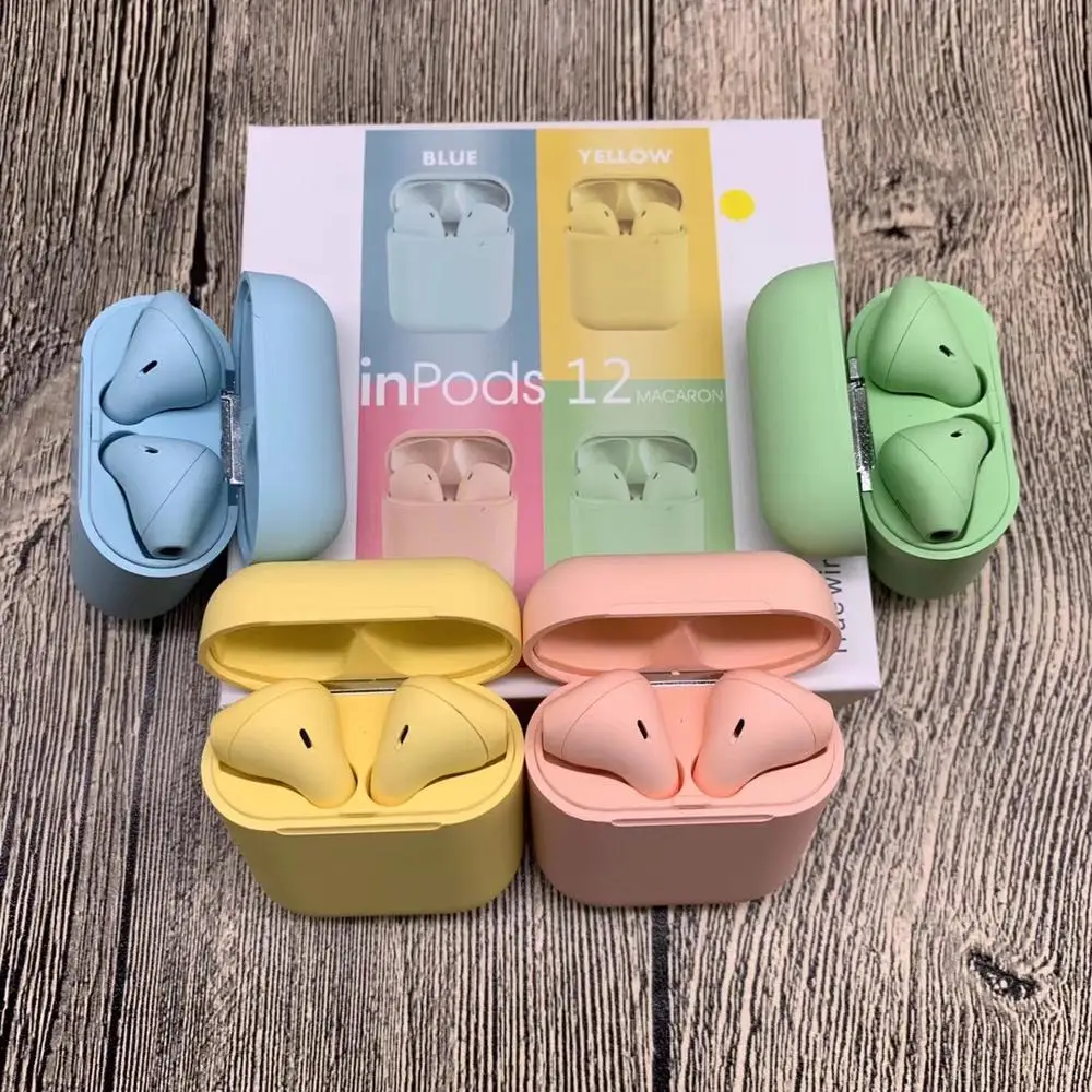 

Macaron Inpods 12 i12 Tws Earphone i7s i9s i11 Wireless Bluetooth Earbuds Headset Headphone for Iphone Android