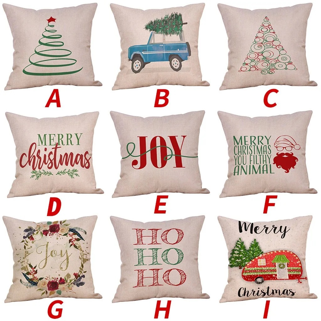 Чехол для подушки Merry Christmas чехол дивана из хлопка и льна домашний декор
