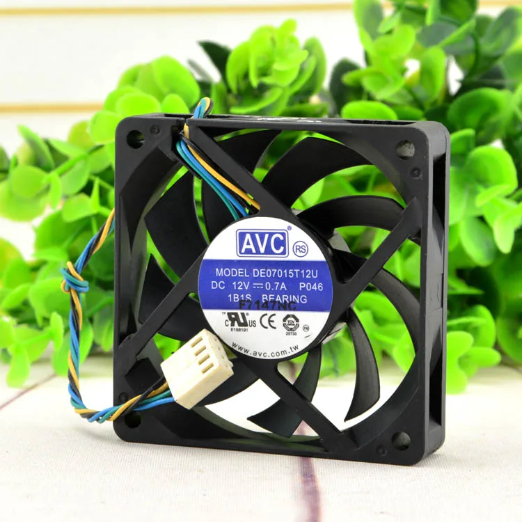 Бесплатная доставка AVC 7015 DE07015T12U 12V 0.7A 4 провода Компьютер pwm Процессор кулер