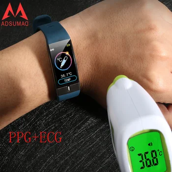 

2020 New Smart Watch E66 With Temperature Monitoring Multi-sport Watch Bracelet USB Charging Pedometer for Women Men Sport Watc