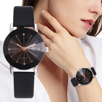 

WJ-5223 Rhinestone Ladies Fashion Watch Luxury Couple Watches Men Quartz Wristwatch Classic Lover's Watches Leather Strap reloj