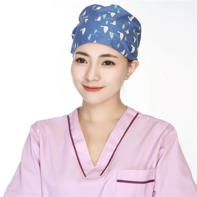 Хирургическая Кепка для женщин и мужчин Операционная шляпа для докторов медработников хирургические головные уборы/шляпа медицинские принадлежности шляпа медицинские аксессуары - Цвет: Mandarin Duck
