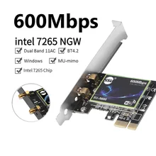 Adaptateur réseau sans fil 6 Intel AX200 PCIe, 300Mbps, double bande, 2.4 Ghz/5Ghz, 802.11AX/AC, Bluetooth 5.1, pour Pc de bureau, windows 10
