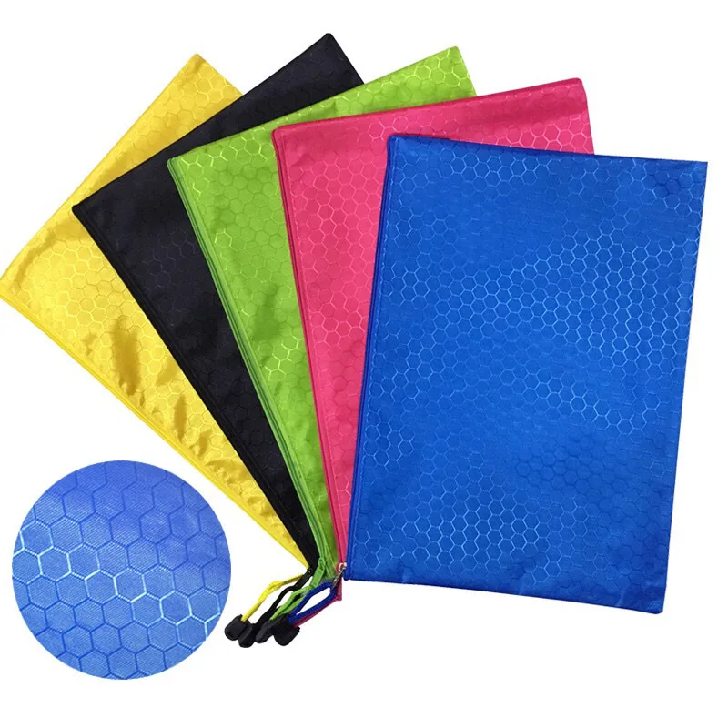 

Zippered File Bag Oxford Cloth Document Envelope Portfolio Students Test Paper Subject Bag Customizable A4 Ball Pattern File Bag